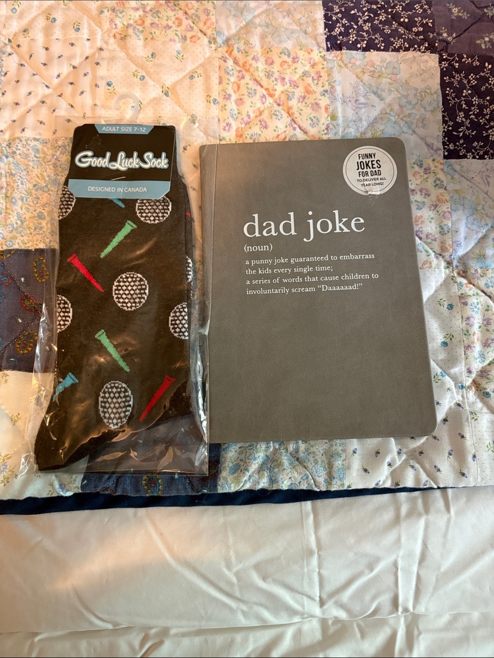 Gift Set Bundle-Golf Socks and Dad Joke Journal